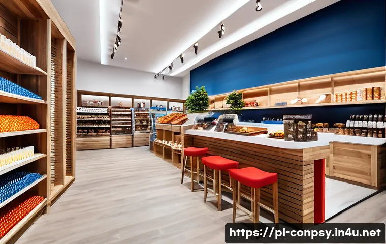 감정적 상호작용과 소비자 행동 - A modern Polish retail store interior designed to evoke positive emotions and immediate purchase dec...